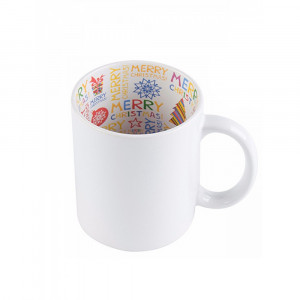  Cana (cupă) cu o imagine în interiorul Crăciunului Fericit. Photo 2